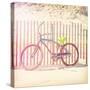 Bicycle Parked along the Beach-soupstock-Stretched Canvas