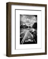 Bicycle Path Leading to the Capitol, US Congress, Washington D.C, District of Columbia, White Frame-Philippe Hugonnard-Framed Art Print