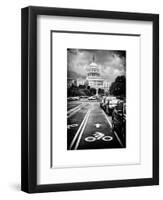 Bicycle Path Leading to the Capitol, US Congress, Washington D.C, District of Columbia, White Frame-Philippe Hugonnard-Framed Art Print