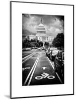 Bicycle Path Leading to the Capitol, US Congress, Washington D.C, District of Columbia, White Frame-Philippe Hugonnard-Mounted Art Print