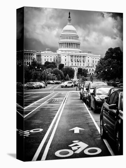 Bicycle Path Leading to the Capitol, US Congress, Washington D.C, District of Columbia-Philippe Hugonnard-Stretched Canvas