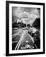 Bicycle Path Leading to the Capitol, US Congress, Washington D.C, District of Columbia-Philippe Hugonnard-Framed Photographic Print