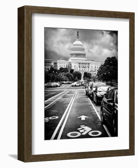 Bicycle Path Leading to the Capitol, US Congress, Washington D.C, District of Columbia-Philippe Hugonnard-Framed Photographic Print