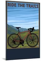 Bicycle - Plains-Lantern Press-Mounted Art Print