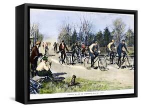 Bicycle Race, 1896-Arthur Burdett Frost-Framed Stretched Canvas