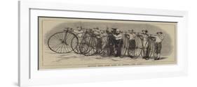 Bicycle Race from Bath to London, the Start-null-Framed Giclee Print