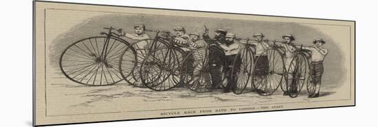 Bicycle Race from Bath to London, the Start-null-Mounted Giclee Print