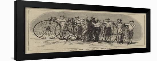 Bicycle Race from Bath to London, the Start-null-Framed Giclee Print