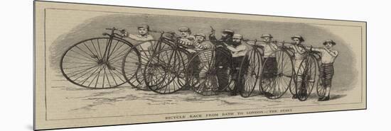 Bicycle Race from Bath to London, the Start-null-Mounted Giclee Print