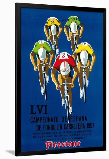 Bicycle Race Promotion-Lantern Press-Framed Art Print