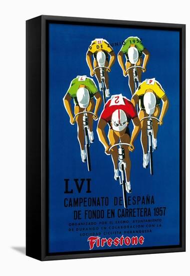 Bicycle Race Promotion-Lantern Press-Framed Stretched Canvas