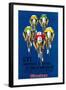 Bicycle Race Promotion-Lantern Press-Framed Art Print