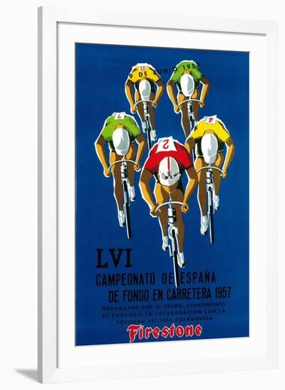 Bicycle Race Promotion-Lantern Press-Framed Art Print