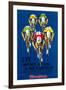 Bicycle Race Promotion-Lantern Press-Framed Art Print