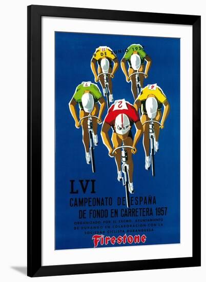 Bicycle Race Promotion-Lantern Press-Framed Art Print