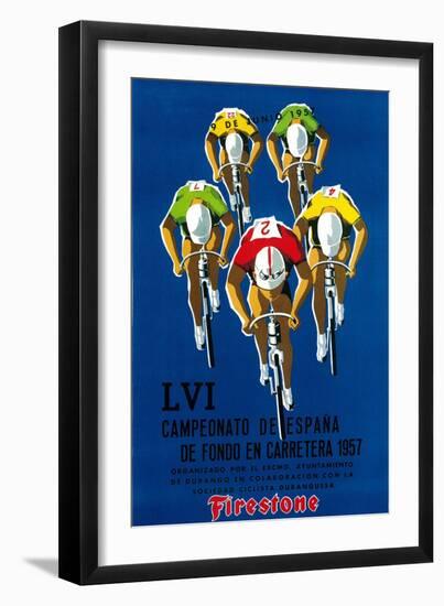 Bicycle Race Promotion-Lantern Press-Framed Art Print