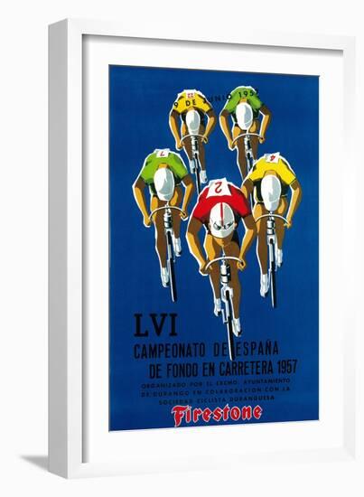 Bicycle Race Promotion-Lantern Press-Framed Art Print