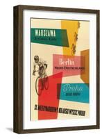 Bicycle Race, Warsaw, Berlin, Prague-null-Framed Art Print