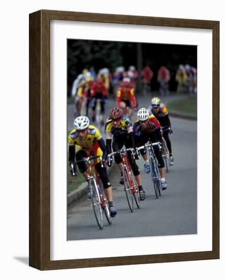 Bicycle Racers at Volunteer Park, Seattle, Washington, USA-William Sutton-Framed Photographic Print