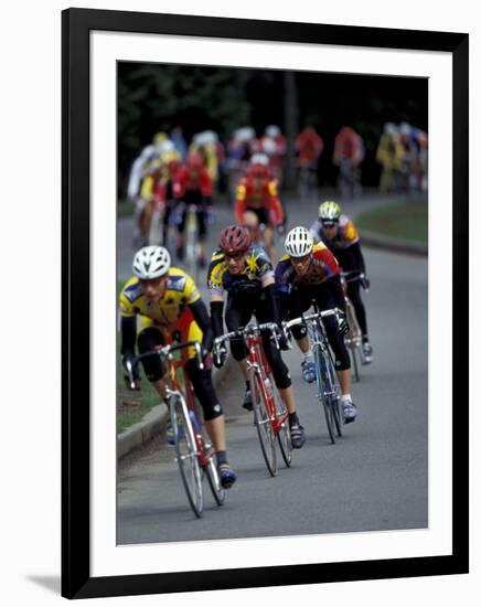 Bicycle Racers at Volunteer Park, Seattle, Washington, USA-William Sutton-Framed Photographic Print