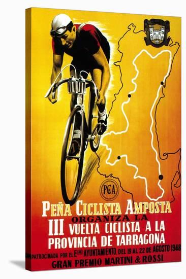 Bicycle Racing Promotion-Lantern Press-Stretched Canvas