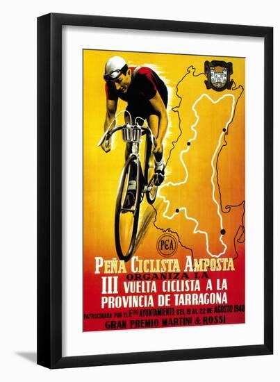 Bicycle Racing Promotion-Lantern Press-Framed Art Print