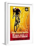 Bicycle Racing Promotion-Lantern Press-Framed Art Print