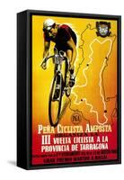 Bicycle Racing Promotion-Lantern Press-Framed Stretched Canvas