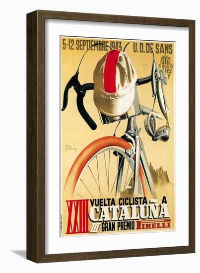 Bicycle Racing Promotion-Lantern Press-Framed Art Print