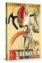 Bicycle Racing Promotion-Lantern Press-Stretched Canvas