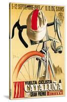 Bicycle Racing Promotion-Lantern Press-Stretched Canvas