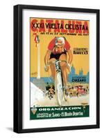 Bicycle Racing Promotion-Lantern Press-Framed Art Print