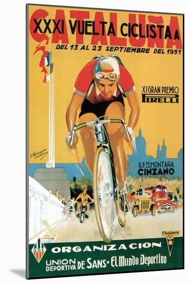 Bicycle Racing Promotion-Lantern Press-Mounted Art Print