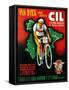 Bicycle Racing Promotion-Lantern Press-Framed Stretched Canvas