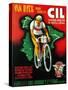 Bicycle Racing Promotion-Lantern Press-Stretched Canvas