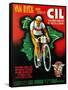 Bicycle Racing Promotion-Lantern Press-Framed Stretched Canvas