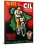 Bicycle Racing Promotion-Lantern Press-Stretched Canvas