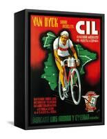 Bicycle Racing Promotion-Lantern Press-Framed Stretched Canvas