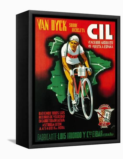 Bicycle Racing Promotion-Lantern Press-Framed Stretched Canvas