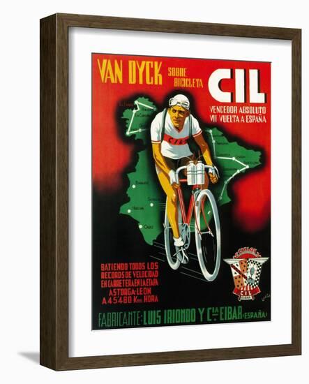 Bicycle Racing Promotion-Lantern Press-Framed Art Print