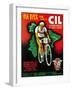 Bicycle Racing Promotion-Lantern Press-Framed Art Print