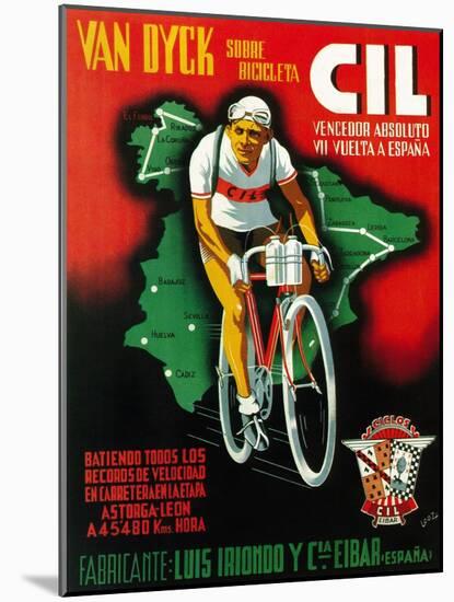 Bicycle Racing Promotion-Lantern Press-Mounted Art Print