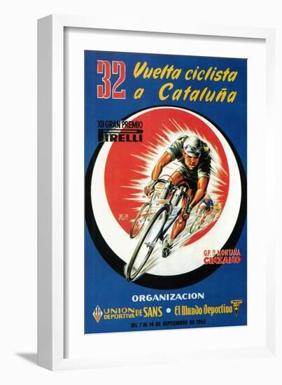 Bicycle Racing Promotion-Lantern Press-Framed Art Print