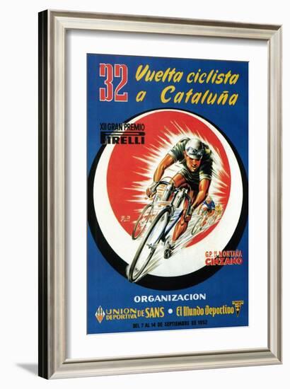 Bicycle Racing Promotion-Lantern Press-Framed Art Print