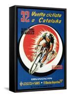 Bicycle Racing Promotion-Lantern Press-Framed Stretched Canvas