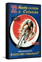 Bicycle Racing Promotion-Lantern Press-Framed Stretched Canvas