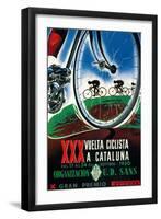 Bicycle Racing Promotion-Lantern Press-Framed Art Print