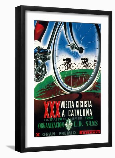 Bicycle Racing Promotion-Lantern Press-Framed Art Print