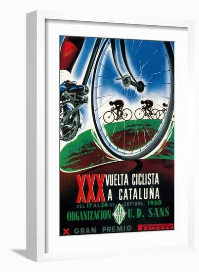 Bicycle Racing Promotion-Lantern Press-Framed Art Print