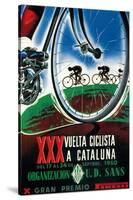 Bicycle Racing Promotion-Lantern Press-Stretched Canvas